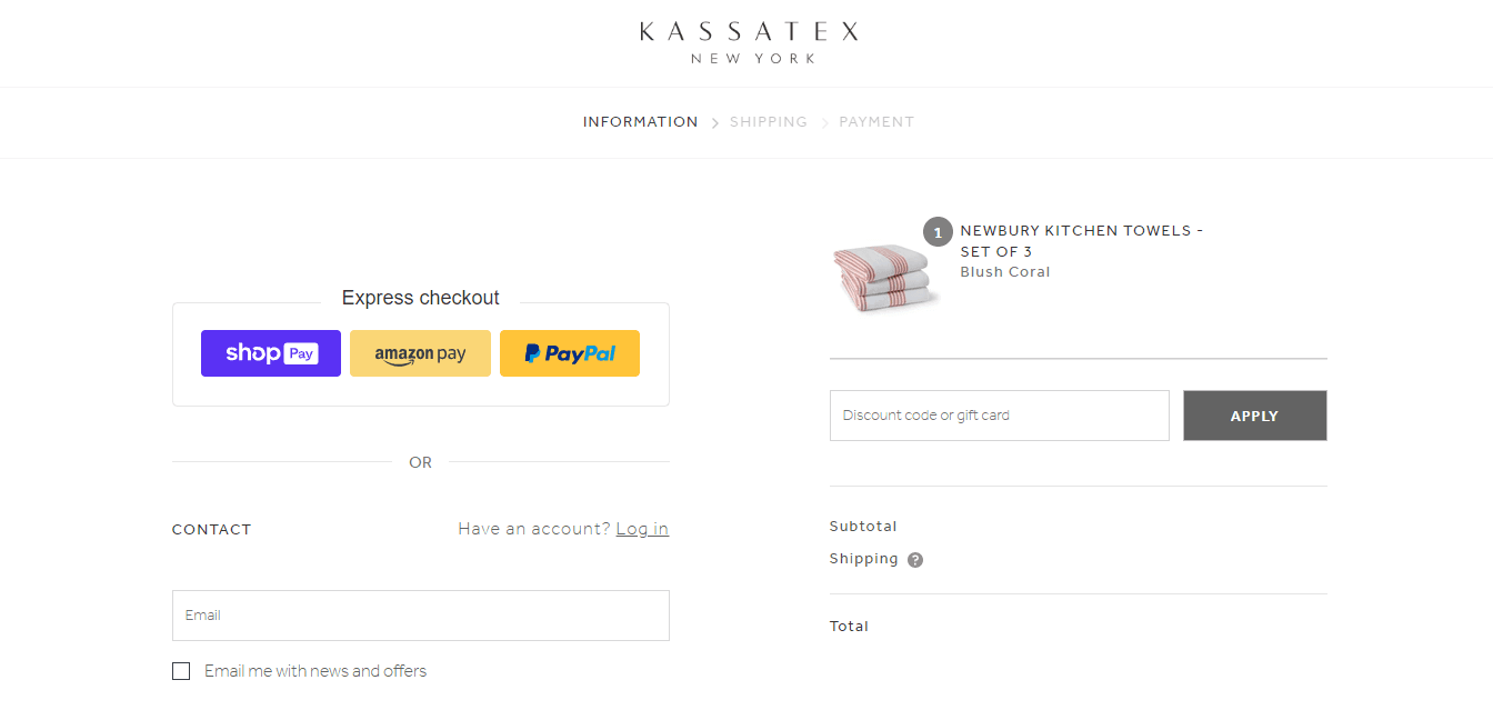 How to apply Kassatex coupon code